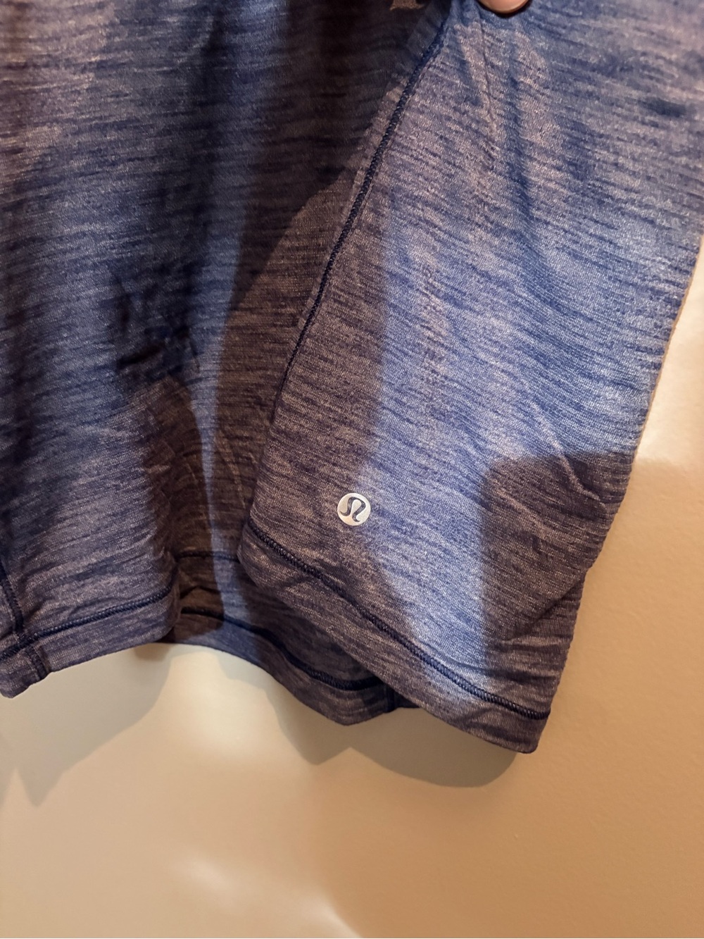 lululemon athletica heather navy blue performance tee